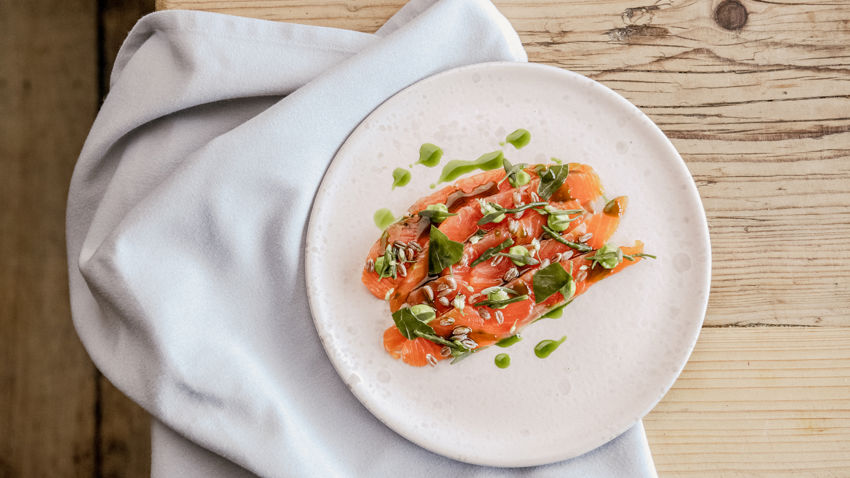 Kimchi Cured Trout At The Small Holding (Credit Key & Quill)